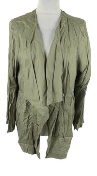 Dámský khaki kabátový cardigán M&S