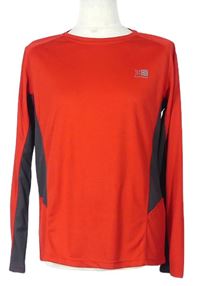 Pánske červeno-sivé športové bežecké tričko Karrimor