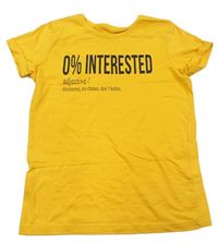 Žlté tričko s nápisom Primark