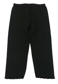 Čierne capri legíny s čipkou Topolino