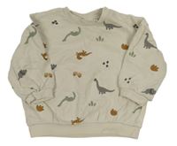 Smotanová mikina s dinosaurami H&M