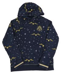 Tmavomodrá mikina s obrázky Harry Potter s kapucí M&S