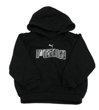 Čierna oversize mikina s logom a kapucňou Puma