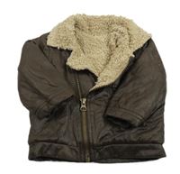 Hnedá semišová zateplená bunda Nutmeg