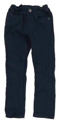 Tmavomodré plátenné skinny nohavice C&A