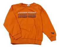 Oranžová mikina s nápisom S. Oliver