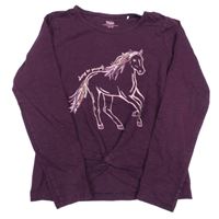 Fialové triko s koníkem Yigga