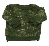 Khaki mikina s dinosaurami Primark