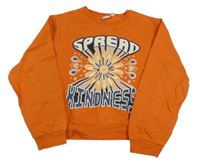 Oranžová crop mikina s potlačou Name it