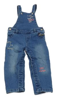 Modré laclové rifle s nápisem ikks