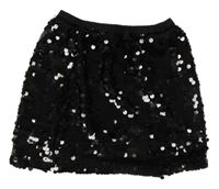 Čierna flitrovaná sukňa Dunnes