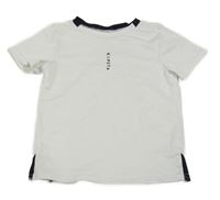 Bílo-černé sportovní tričko s logem kipsta