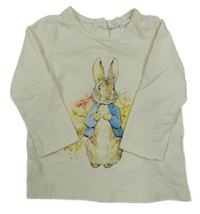 Smotanové tričko s králikom H&M