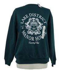 Nové - Pánska tmavozelená mikina s potlačou Dunnes