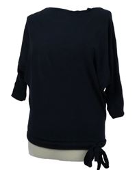 Dámsky tmavomodrý ľahký sveter so stahováním Orsay