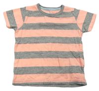 Neonově růžovo-šedé pruhované tričko M&S