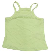 Limetkový rebrovaný crop top M&S