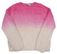 Neónově ružový ombré chlpatý sveter Primark