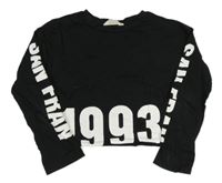 Černé crop triko s číslem H&M
