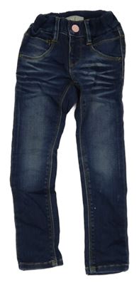 Tmavomodré skinny rifle s úpletovým pasem Name it