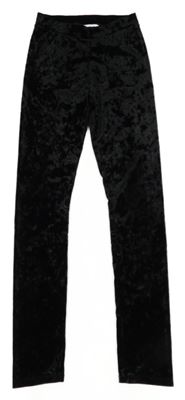 Čierne lesklé zamatové legíny H&M