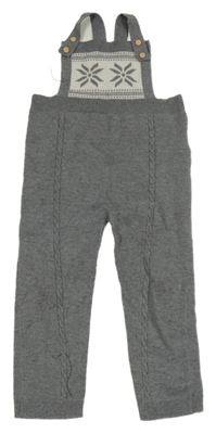 Sivé pletené na traké nohavice so vzorom Shein