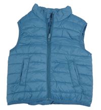 Modrá šušťáková prešívaná zateplená vesta Primark