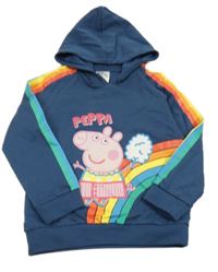 Tmavomodrá ľahká mikina s Pepinou a kapucňou