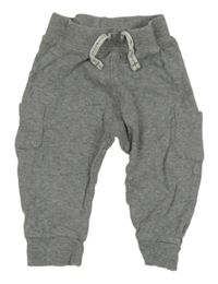 Sivé melírované tepláky s vreckami George