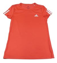 Červené sportovní funkční tričko s logem Adidas