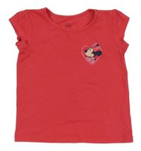 Tmavoružové tričko s Minnie C&A