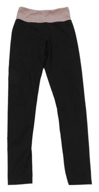 Černo-růžové sportovní legíny H&M