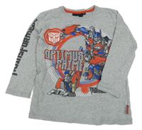 Šedé triko s potiskem - Transformers 