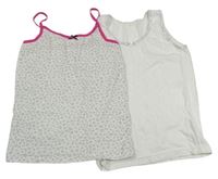 2x košilka - vzorovaná + biela