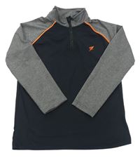 Antracitovo-sivé športové tričko Primark
