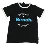 Čierno-biele tričko s logom Bench