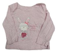 Světlerůžové triko se zajíčkem Early Days