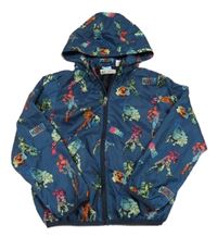 Petrolejová šusťáková jarní bunda s odepínací kapucí H&M