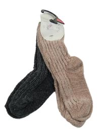 Nové - 2x - Šedé + růžové žinylkové ponožky F&F vel. 27-30