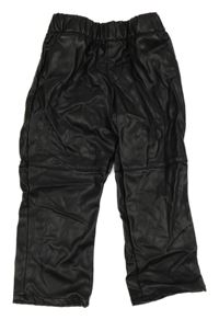 Čierne koženkové nohavice H&M