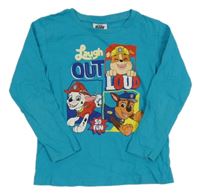 Tyrkysové triko s pejky - Tlapková patrola Nickelodeon 