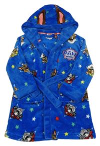 Tmavomodrý chlpatý župan s Paw Patrol a kapucňou Nickelodeon