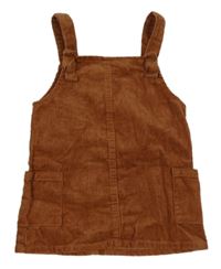 Hnedé menšestrové šaty s vreckami Primark