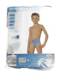 Nové - 3x Modro-bílé slipy s obrázky 