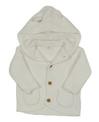 Biely prepínaci sveter s kapucňou Next