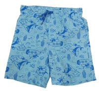 Modré bavlnené kraťasy s ponorkami So Cute