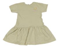 Béžové bavlnené šaty s citronem H&M