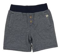 Tmavomodro-biele melírované teplákové kraťasy Topomini