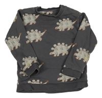 Sivá mikina s dinosaurami M&S