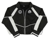 Čierno-biela prepínaci športová crop mikina s nášivkami Next